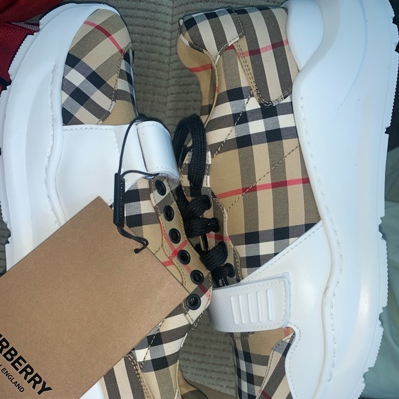 Burberry Shoes - Women's Regis Vintage Check Platform Sneakers